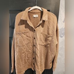 Z Supply Camel Button-Up Shirt
